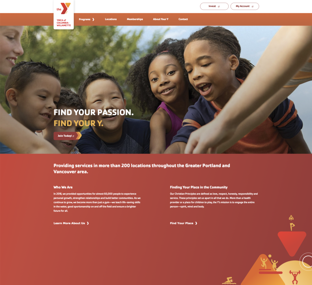 YMCA of Columbia Willamette homepage